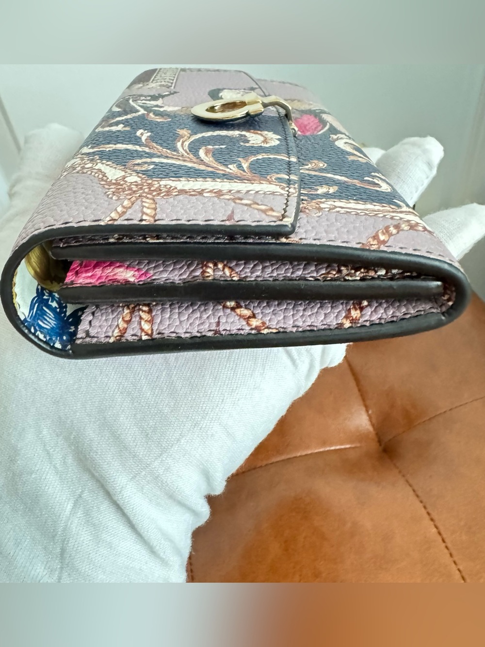 Salvatore Ferragamo Printed Leather Gancini Continental Wallet - Picture 8 of 10